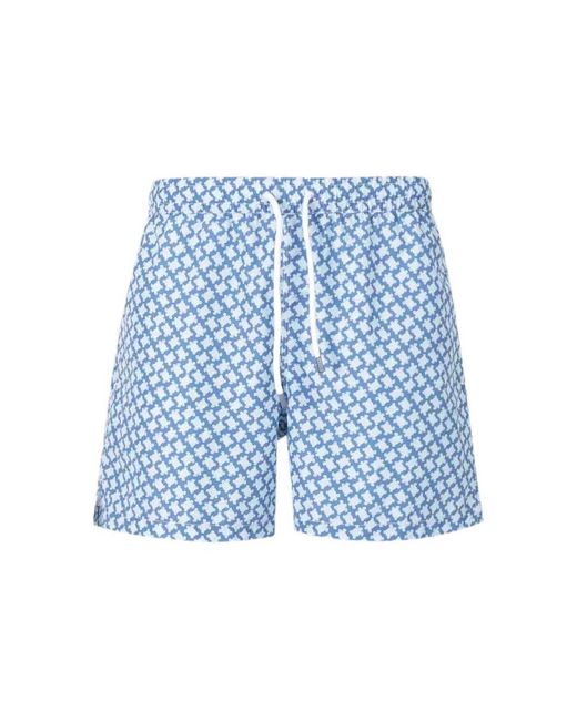 Fedeli Blue Polyester Beachwear for men