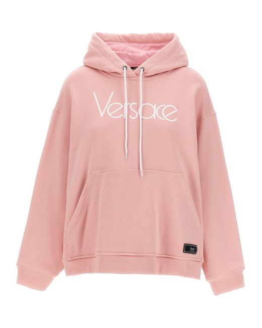 Versace Pink Logo Hoodie Sweatshirt