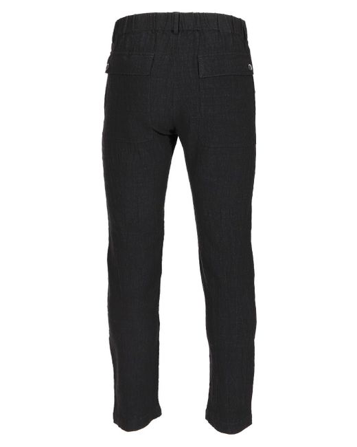 Barena Black Pantalone Dosana Ruvio Cotone Lino Lycra Trousers for men