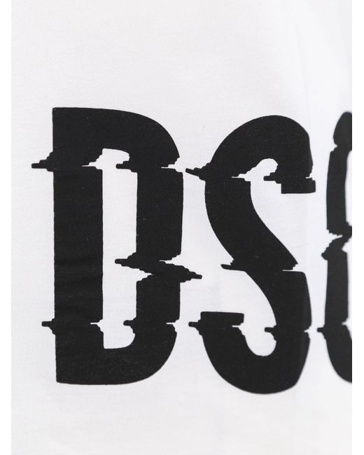 T-shirt girocollo in cotone di DSquared² in White da Uomo