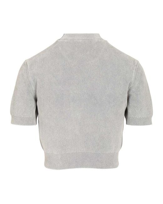 Alexander Wang Gray Short T-Shirt Sweatshirts
