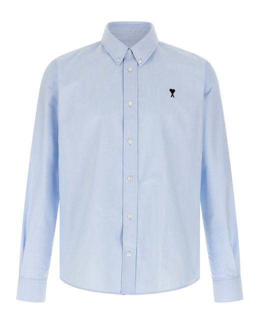 AMI Blue Ami De Coeur Shirt And Blouse Light for men