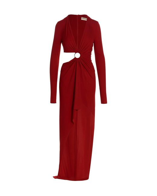 Alexandre Vauthier Red Cut-Out Long Dress