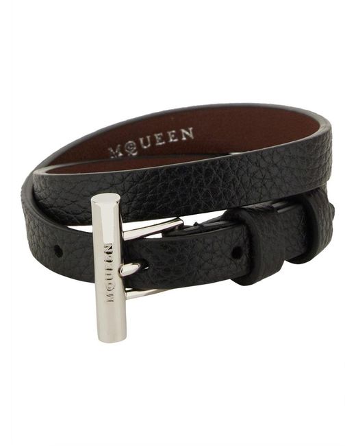 T Bracelet Gioielli Nero-Uomo di Alexander McQueen in Black da Uomo