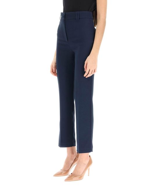 HEBE STUDIO Blue 'loulou' Cady Trousers