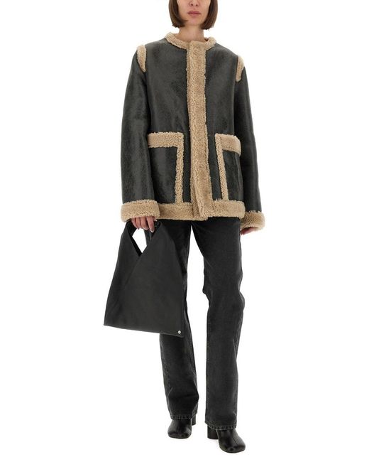 Shearling Jacket-Donna di MM6 by Maison Martin Margiela in Black