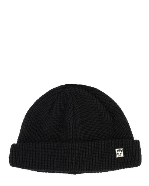 Obey Black Cap With Logo for men