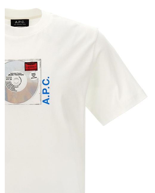 Jibe T Shirt Bianco di A.P.C. in White da Uomo