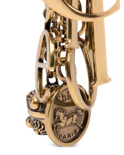 Chloé Metallic Chloé Symbols Keyring