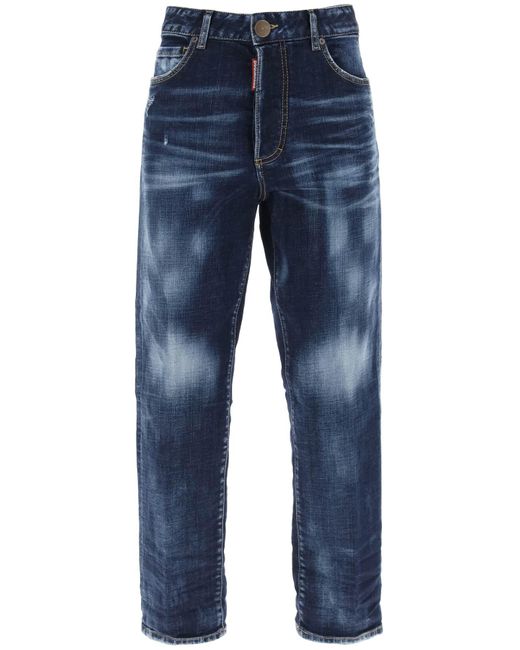 DSquared² Blue 'boston' Cropped Jeans