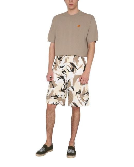 KENZO Natural "Tropic Camo" Bermuda for men