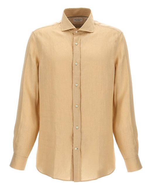 Brunello Cucinelli Natural Hemp Shirt Shirt, Blouse for men