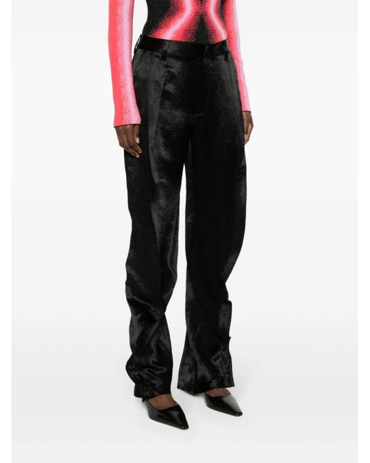 Pantaloni in raso con cuciture di Y. Project in Black