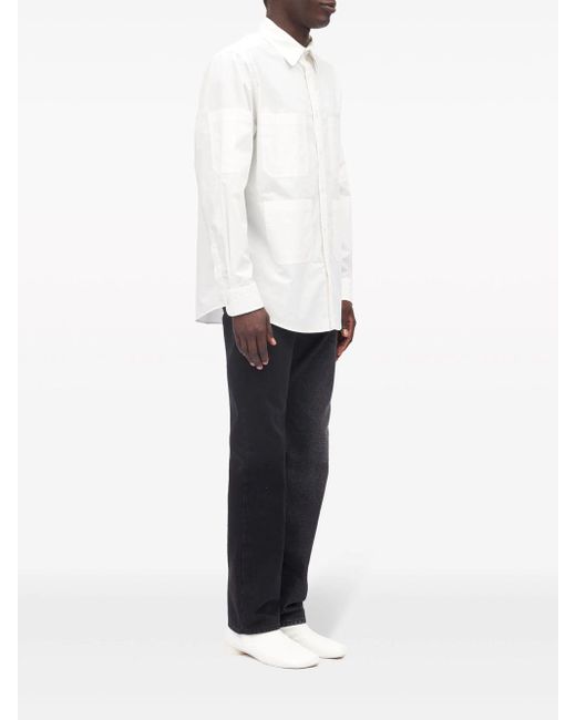 Camicia in popeline di cotone di MM6 by Maison Martin Margiela in White da Uomo