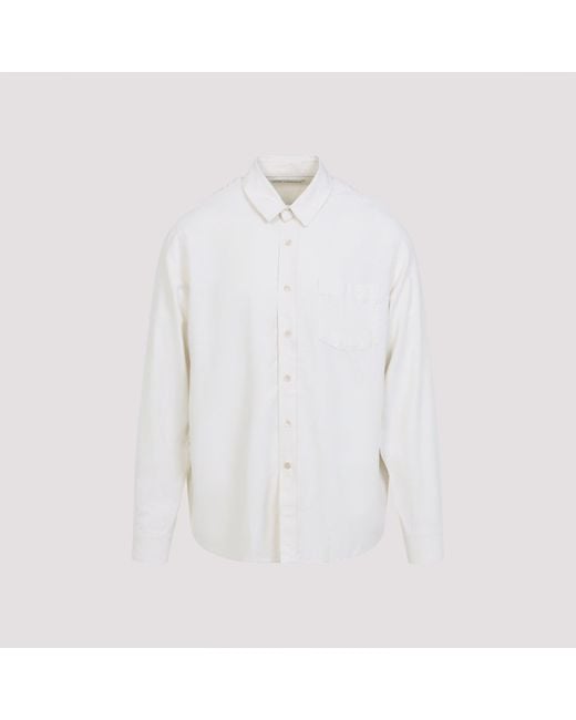 Our Legacy White Classic Silk Shirt for men