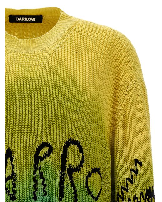 Barrow Green Jacquard Logo Sweater Sweater, Cardigans for men