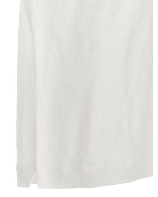 Linen Polo Shirt Felpe Bianco di Zegna in White da Uomo
