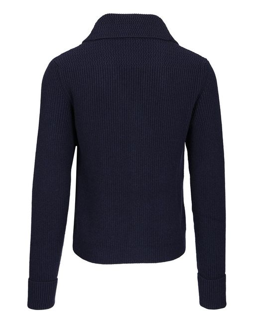 Tom Ford Blue Cashmere Cardigan for men