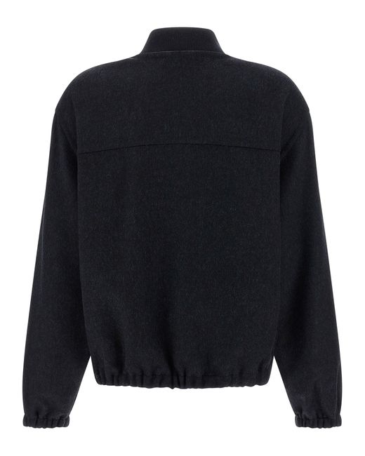 Shiny Zipper Pull Puffer Jackets Blu-Donna di Brunello Cucinelli in Black