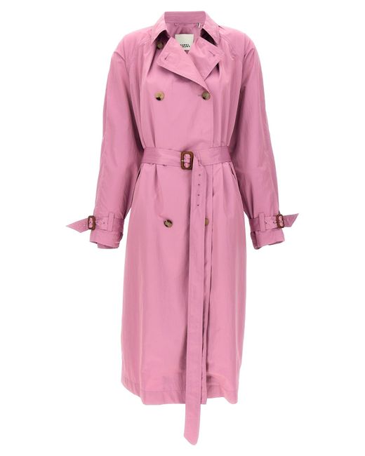 Isabel Marant Pink Edenna Coats, Trench Coats
