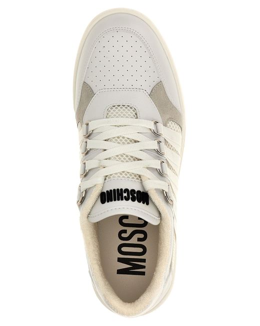 Logo Sneakers Multicolor di Moschino in White da Uomo