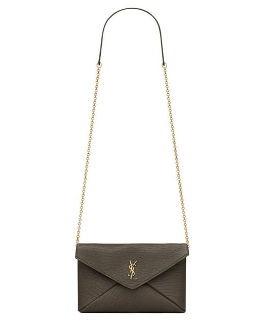 Saint Laurent White Clutch Bag With Chain Cassandras