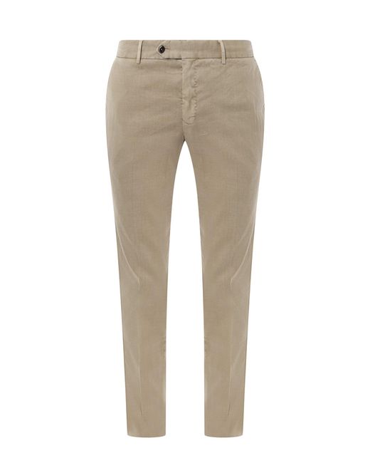 PT Torino Natural Linen And Cotton Trouser With Drawstring for men