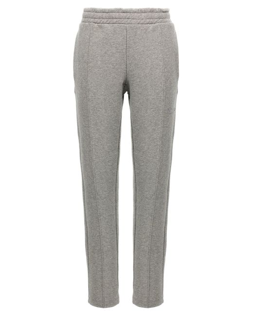 The Attico Gray Embossed Logo Joggers