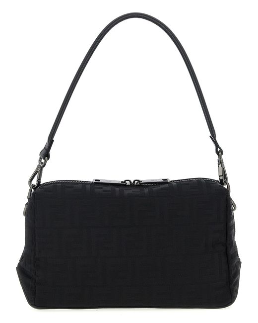 Fendi Black Lui Medium Squared Ff Shoulder Bags for men