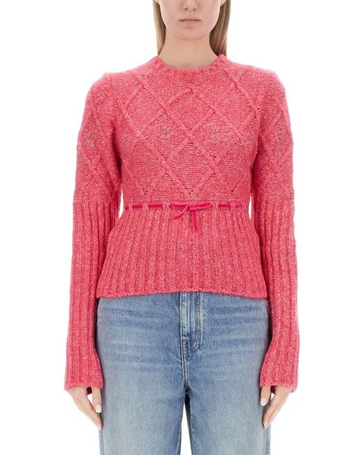 Cormio Red Fuchsia Wool Blend Sweater