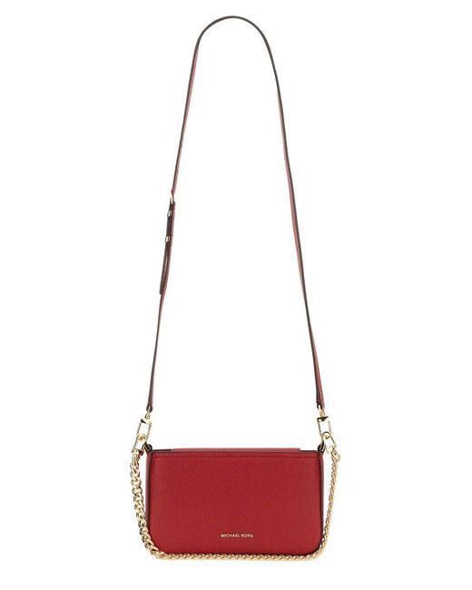Michael Kors Red "Bryant Small" Convertible Clutch Bag
