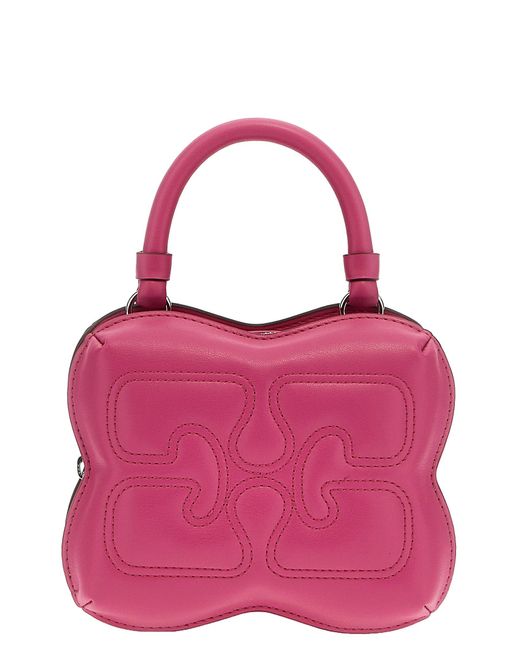 Ganni Pink Small Butterfly Crossbody Bags