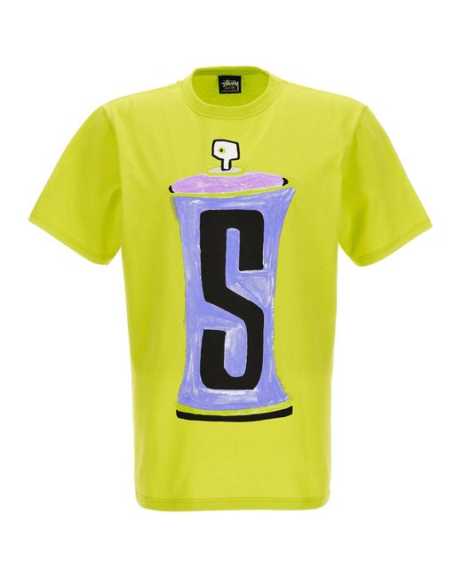 Stussy Spraycan T-shirt in Yellow for Men | Lyst