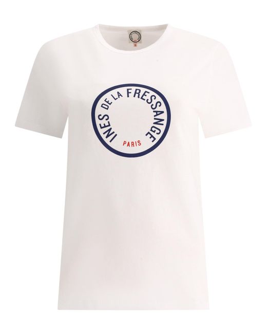Ines De La Fressange Paris White T Shirt With Logo