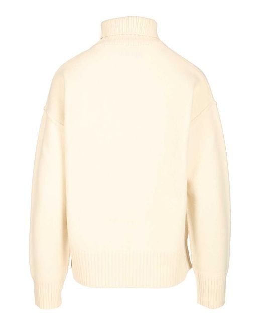 AMI De Coeur Turtleneck Sweater Knitwear White