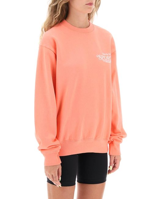 Sporty & Rich Pink 'bardot Sports' Sweatshirt