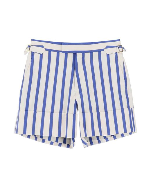 Vivienne Westwood Blue 'bertram' Striped Shorts