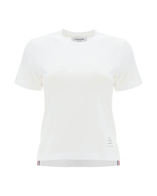 Thom Browne White Lightweight T-Shirt With Sl