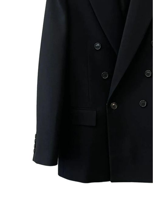 Saint Laurent Black Wool Gabardine Cassandre Jacket