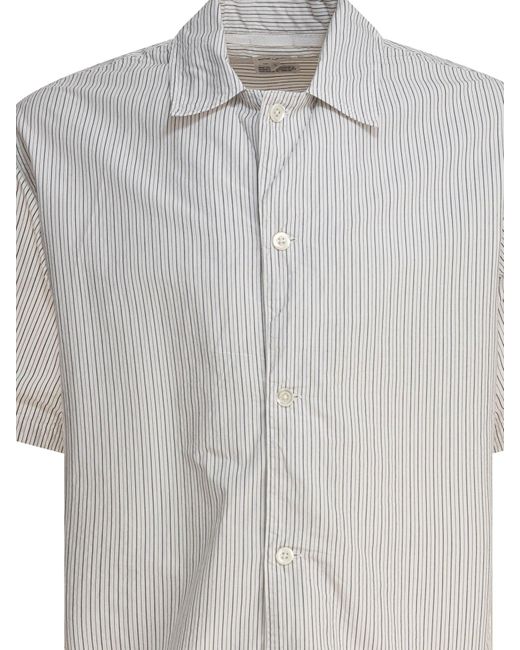 Norse Projects White Mads Poplin Stripe Ss for men