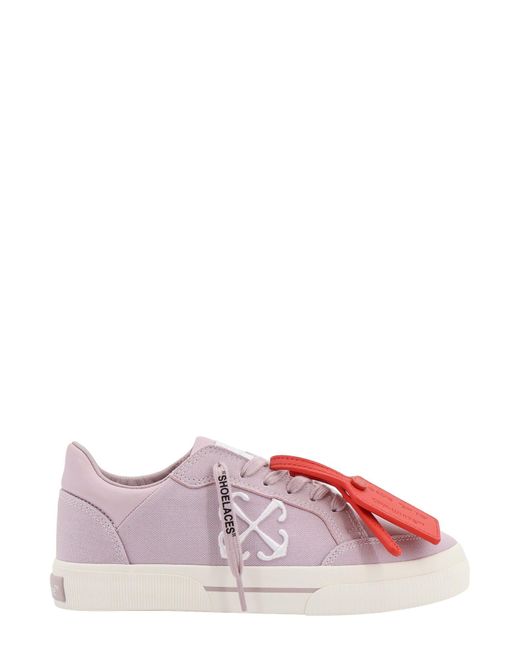 Sneakers in canvas con iconica Zip-Tie di Off-White c/o Virgil Abloh in Pink