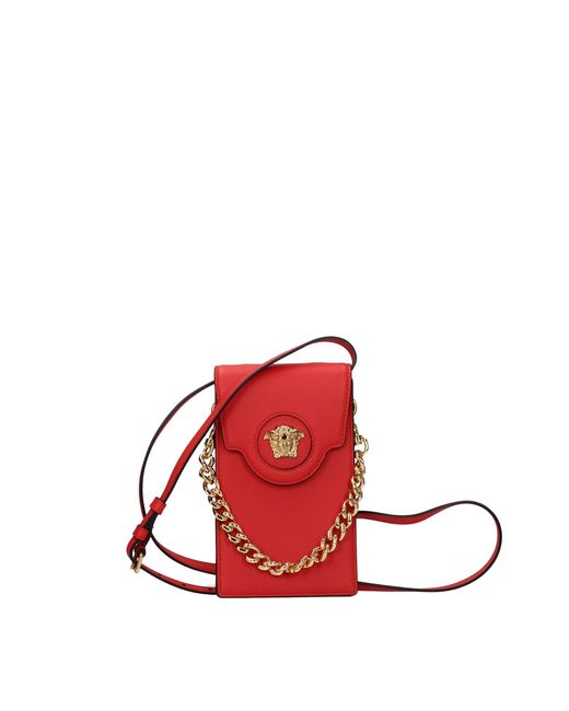 Versace Red Crossbody Bag Limited Edition Leather Lipstick