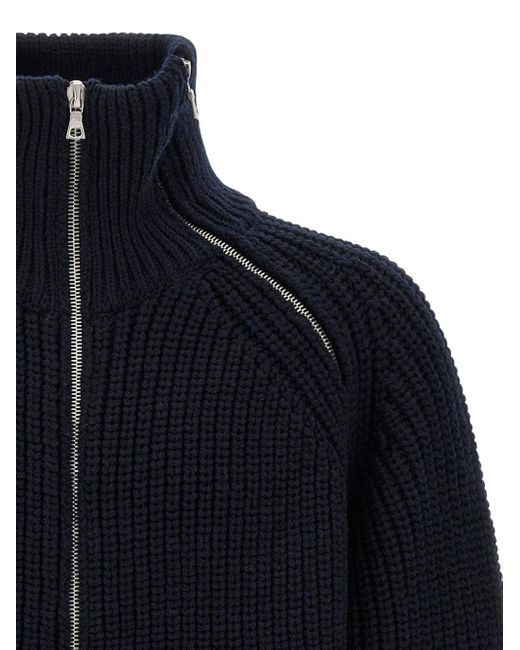 Maglione A Collo Alto Con Cerniera Completa Monty di Dries Van Noten in Blue da Uomo