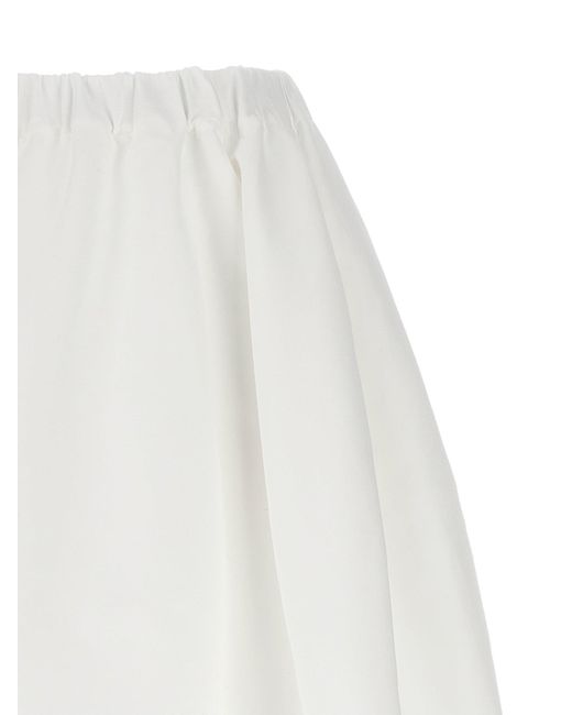 Cotton Gabardine Skirt Gonne Bianco di Marni in White