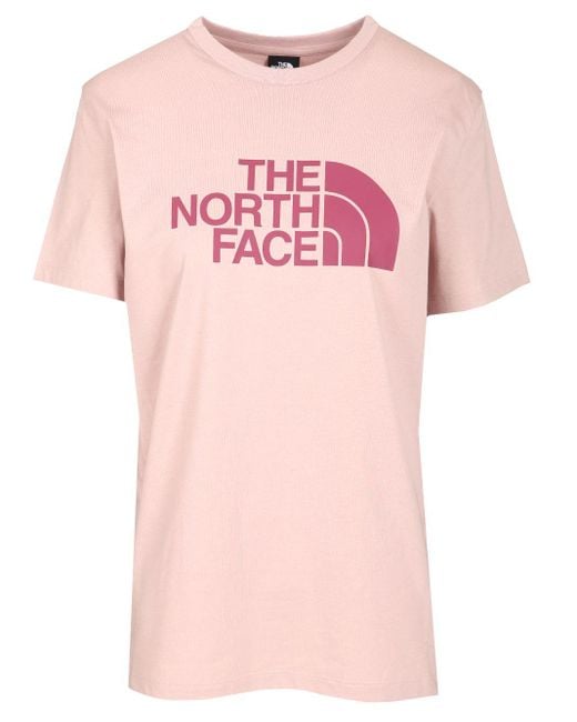 The North Face Pink Logo Printed Crewneck T-Shirt