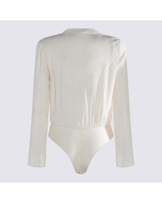 Elisabetta Franchi White Viscose Bodysuit