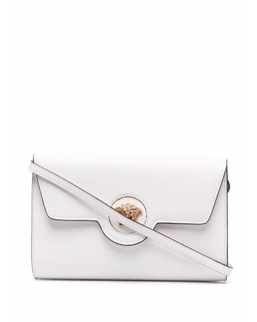 Versace White La Medusa Shoulder Bag
