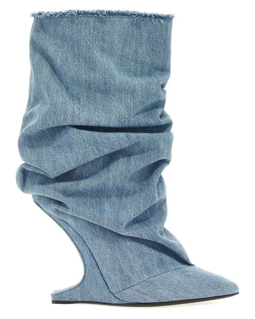 Nicolo' Beretta Blue Jetsy Boots, Ankle Boots