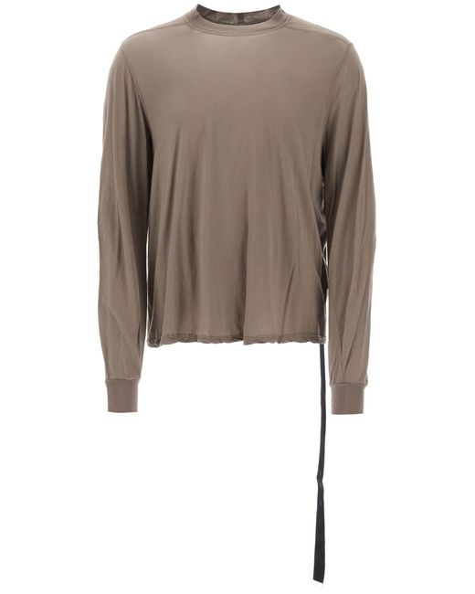 Rick Owens Brown Drkshdw Long-Sleeved Jersey T-Shirt For for men