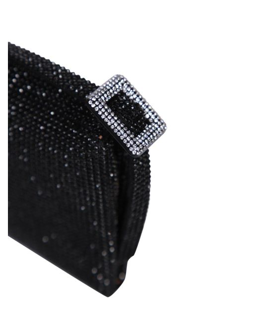 Benedetta Bruzziches Black Vittissima La Grande Embellished Shoulder Bag